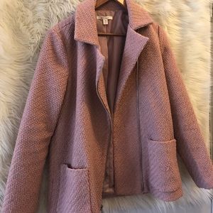 Francesca’s Pink Tweed Pea Coat